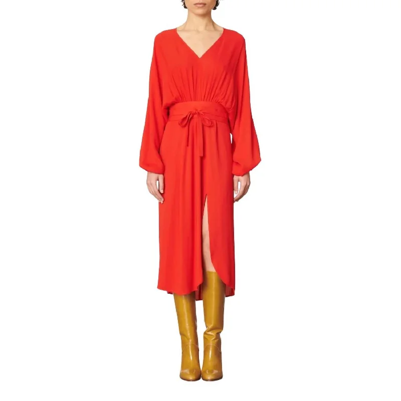 Absurdly Cheap Sale Daessa Midi Dress In Cocuelicot