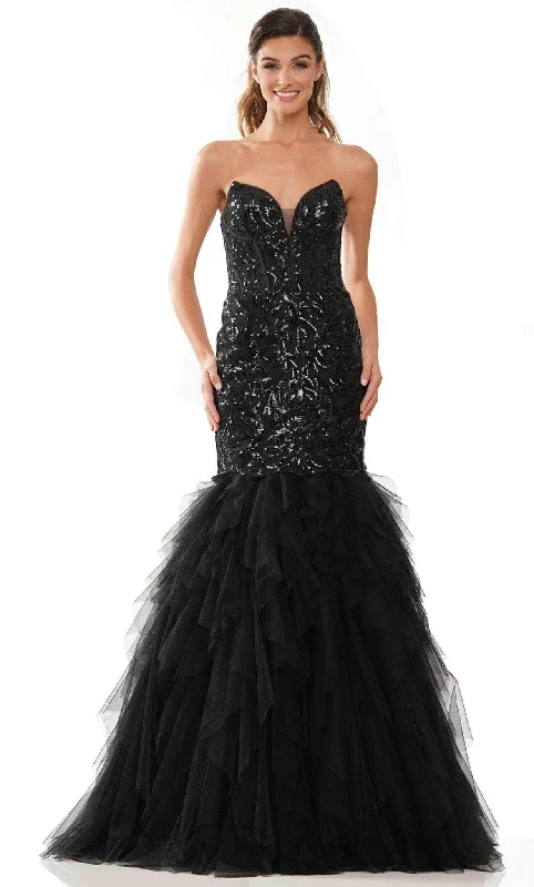 Clothing Online Colors Dress 2985 - Sequin Bustier Prom Gown