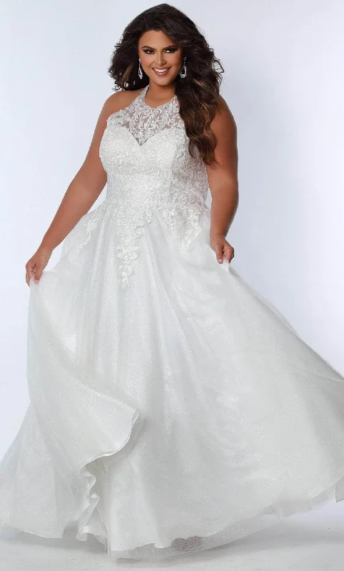 Attire Sale Sydney's Closet SC7352 - Embroidered Halter Prom Gown