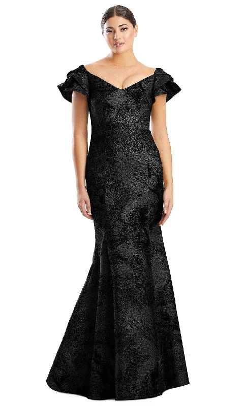 Daily Deals Alexander by Daymor 1775S23 - Layered Sleeve Trumpet Long Gown