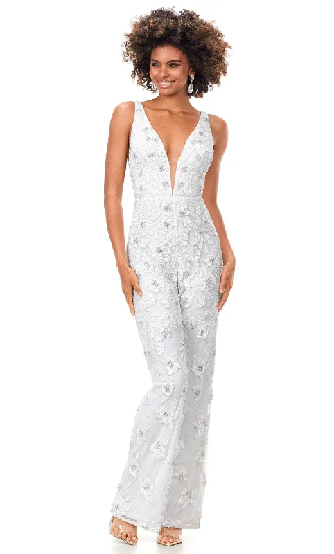 Elegant Simplicity Wardrobe Ashley Lauren 11355 - Sequined Sleeveless Jumpsuit