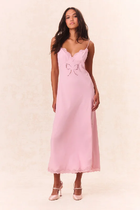 Summer Fashion Manuela Bow Slip Maxi Dress