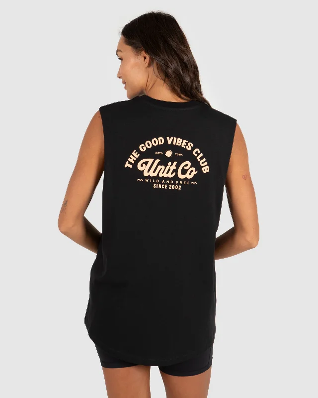 Seasonal Style Discounts UNIT - Ladies Good Vibes Muscle Tee