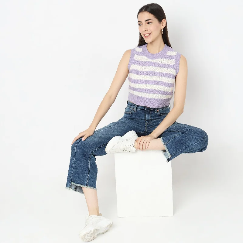 Current Trends Regular Fit Striped T-Shirt