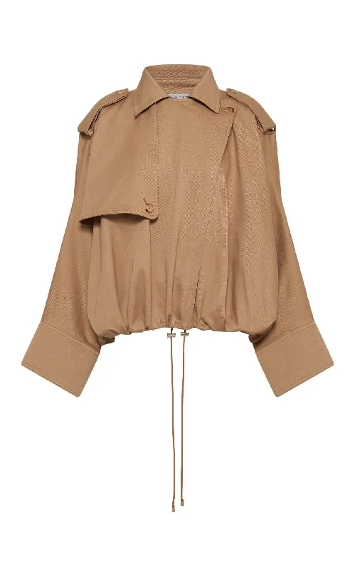 Flash Sale Clothing Hunt Oversized Trench Jacket in Camel Sea Island Cotton Twill