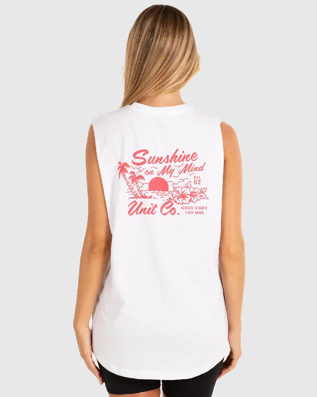 Seasonal Trends UNIT Sunshine Ladies Muscle Tee