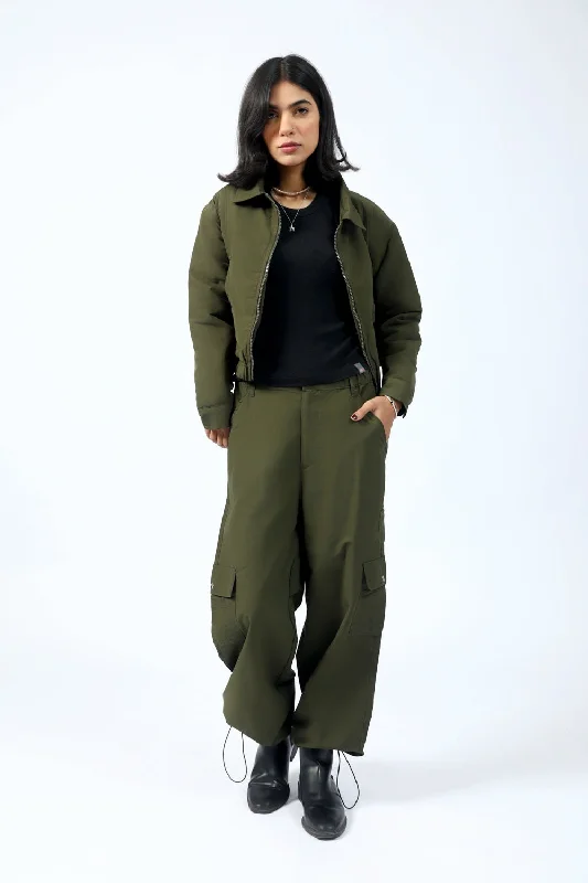 Special Offer CARGO PANTS WITH BUNGEE CORD DETAIL