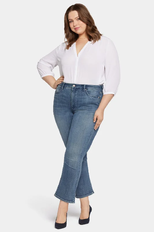 Comfortable Casual Women’s Clothing Slim Bootcut Ankle Jeans In Plus Size - Prelude