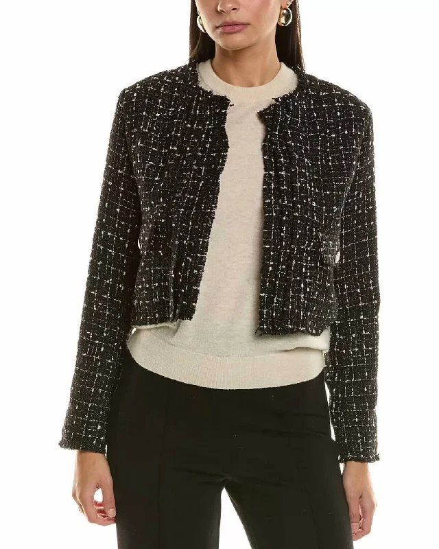 Women's Clothing Brands Celeste Tweed Jacket In Black