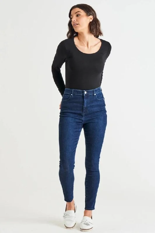 Trend Forward Women's Wear Betty Basics Essential Jean Indigo Blue