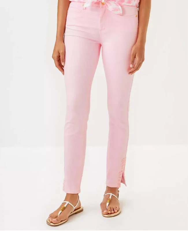 The Latest Trends 29" South Ocean High Rise Skinny Jean In Pink Muse