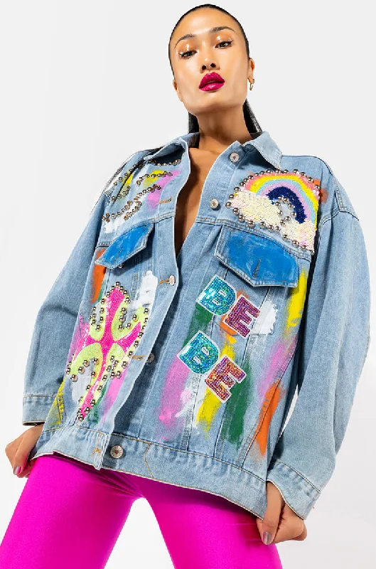 Clothes Of Woman PAINTED DENIM JACKET