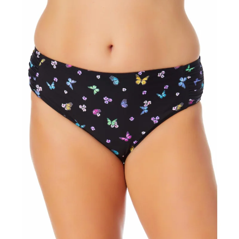 Women's Clothing Plus Womens Printed Ruched Swim Bottom Separates