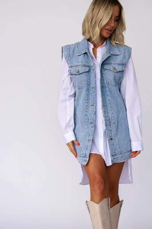 Best Online Boutiques All Around Oversized Denim Vest