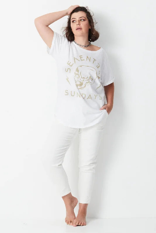 Premium Style Rider Tee - White/Bone