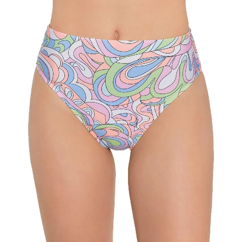 Trend Setting Wardrobe Juniors Womens Printed High Waist Swim Bottom Separates