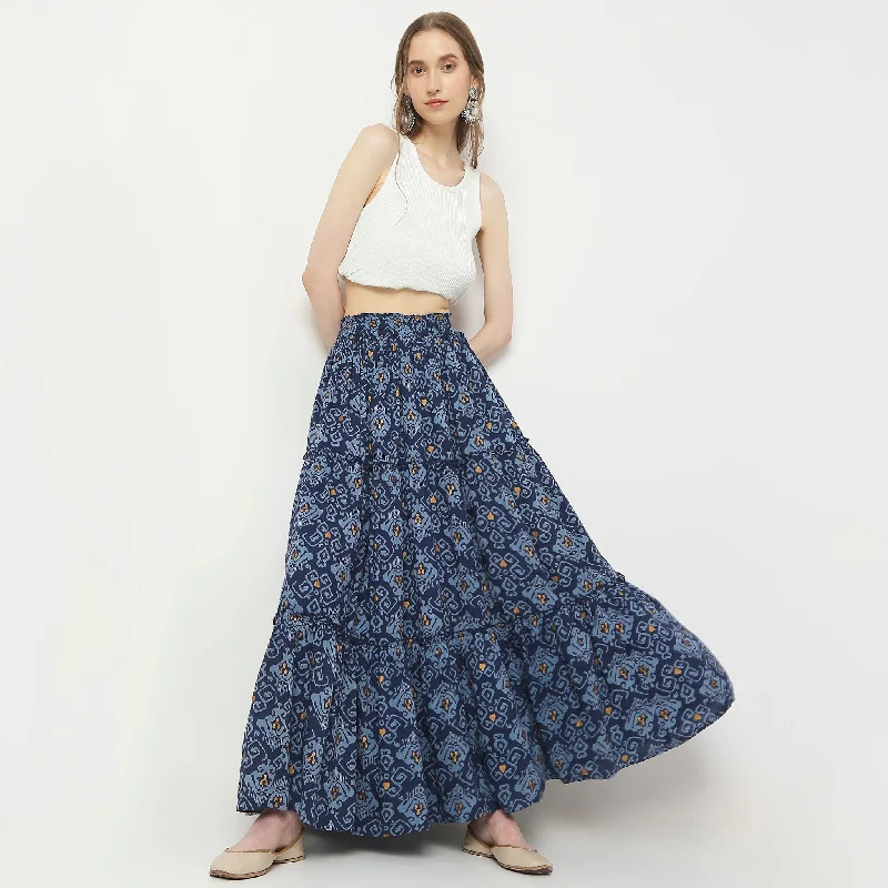 Trendy Clothing Sale Flare Fit Full Length Skirt