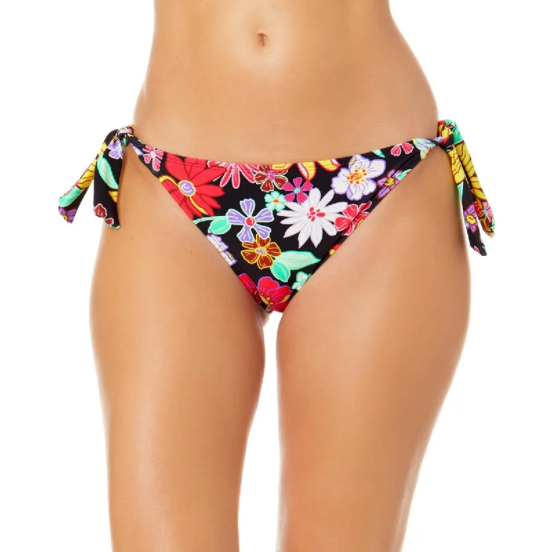 All Season Basics Discount Juniors Womens Side Tie Floral Print Swim Bottom Separates