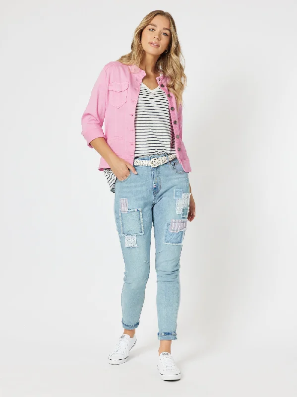 Get The Latest Trends Threadz Taylor Patch Jeans Denim