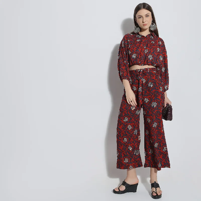 Limited Time Offer Flare Fit Printed Culottes