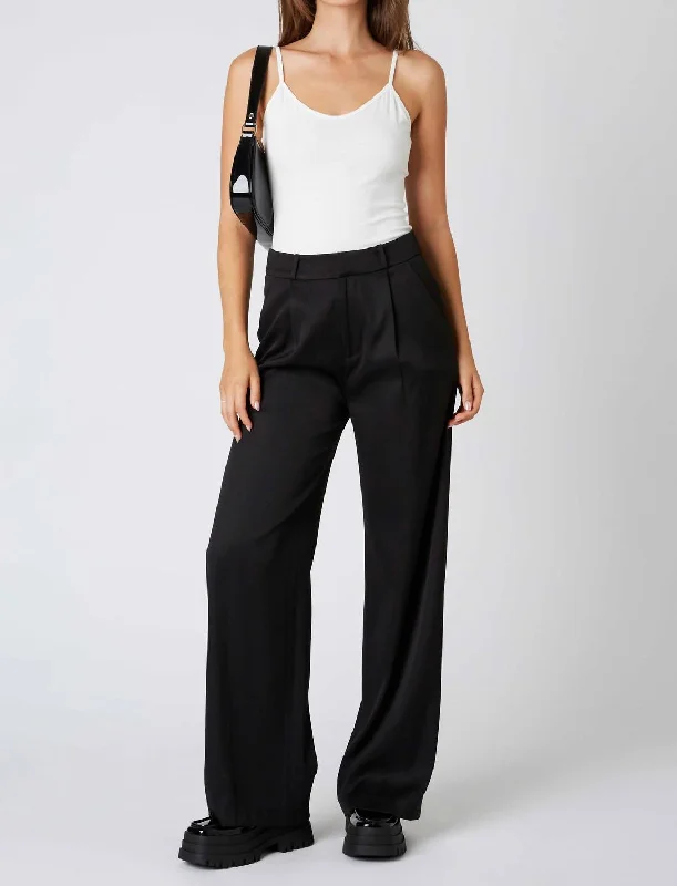 Trendy Online Boutiques High Waisted Trouser Pant In Black