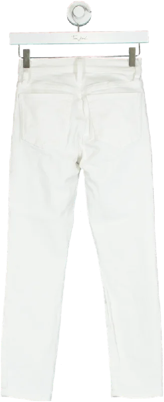 Trendy Pulse J.Crew White Petite Straight Leg Jeans W23