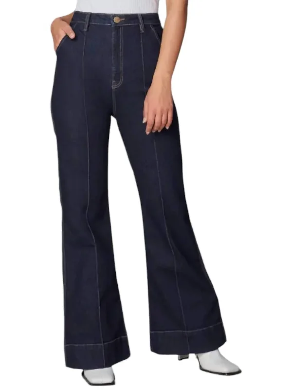 Comfort First Women's Wear Stevie High Rise Flare Jeans In Dark Wash