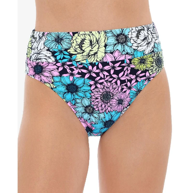 Shop Ladies Clothes Juniors Womens High Waist Floral Print Swim Bottom Separates