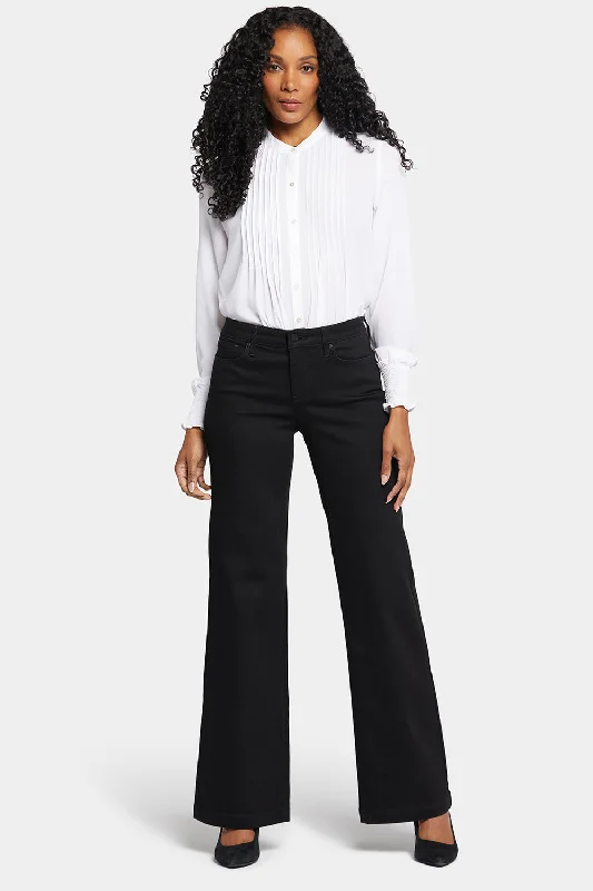 Unleash Your Fashion Teresa Wide Leg Jeans - Black Rinse