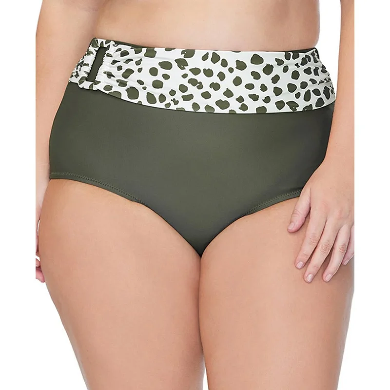 Huge Price Cut Plus Womens Printed Tummy Tinner Swim Bottom Separates