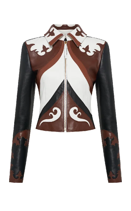 Women's Clothing Online Sale Albie Moto Jacket in Multi Nappa Leather