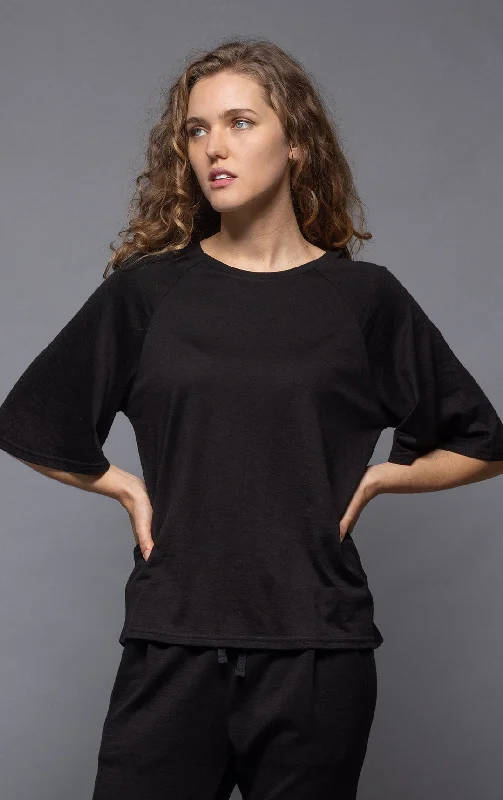 Evening Looks 180G MERINO FLUTTER SLEEVE TEE