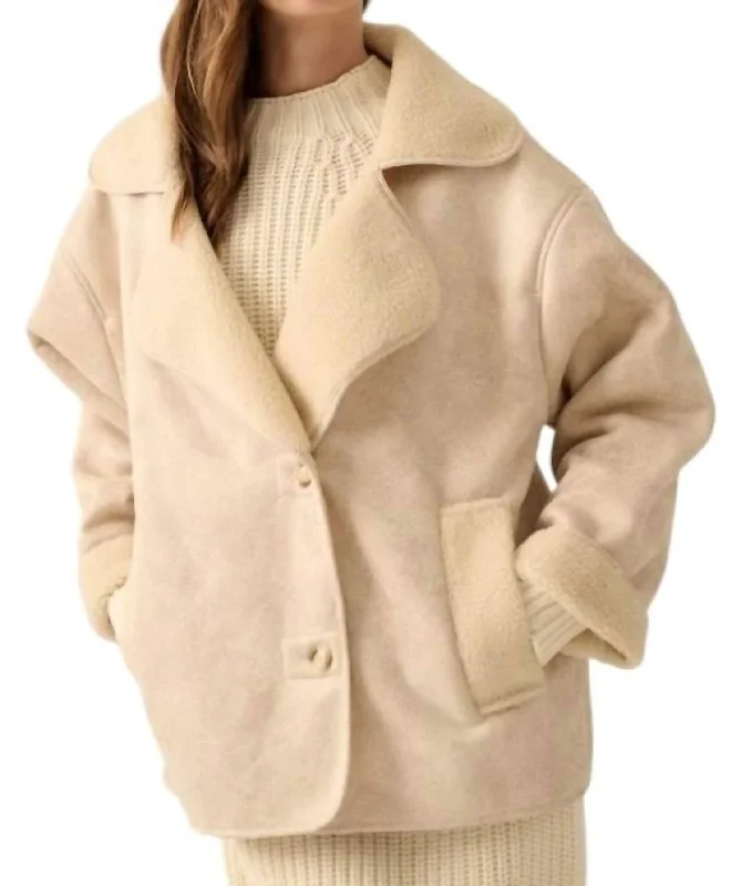 Trendy Outfits For Ladies Josephine Faux Jacket In Coconut