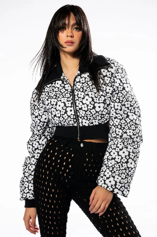 Latest Fashion DITZY DAISY CROP PUFFER