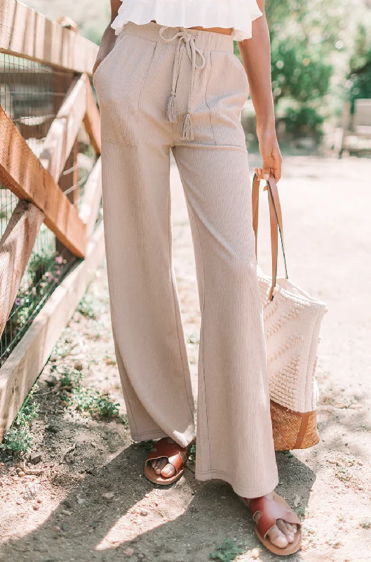 Plus Size Women Wear Almond Avery Wide-Leg Pants