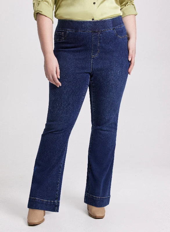 Gift Ideas Flare Leg Pull-On Jeans