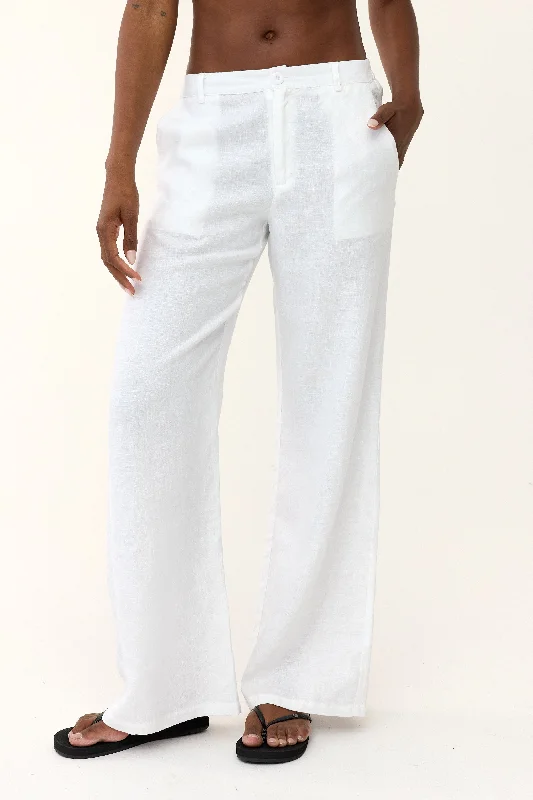 Sale On Sale Izzy Linen Trouser - White