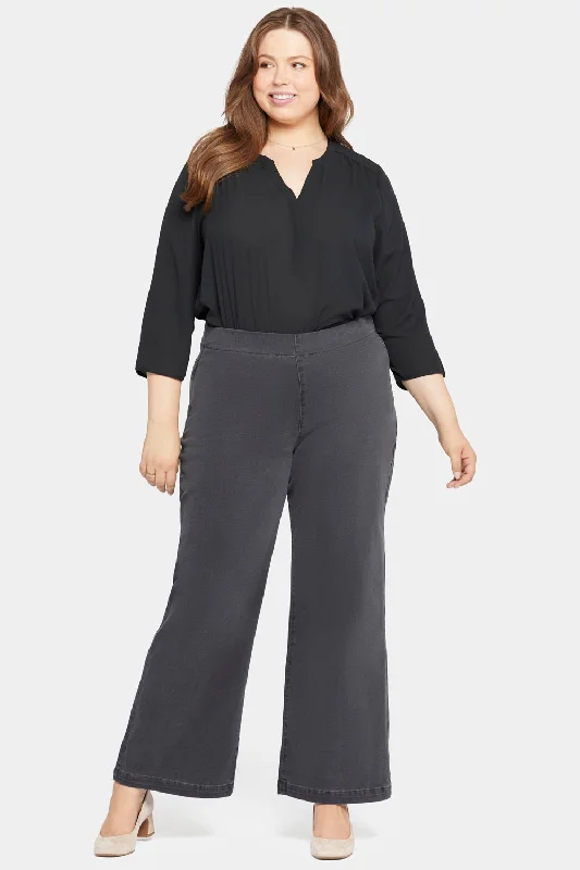 Sale Clearance Pull-On Teresa Wide Leg Jeans In Plus Size - Sierra