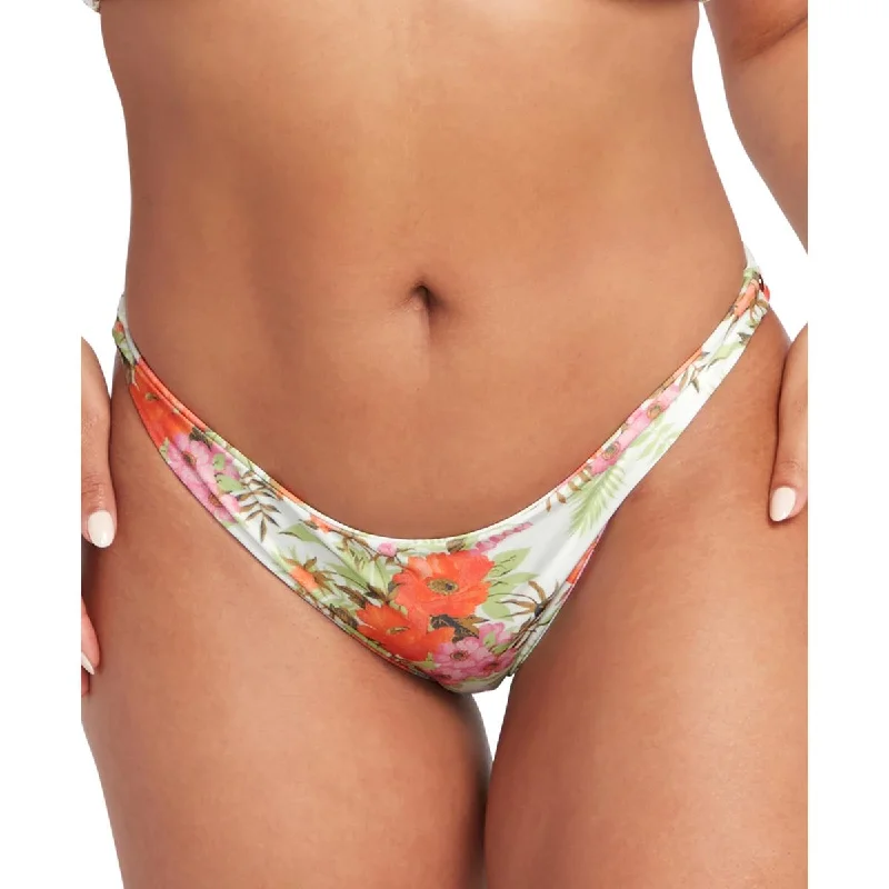 Best Clearance Sales Right Now Juniors Womens Floral Print Bikini Swim Bottom Separates