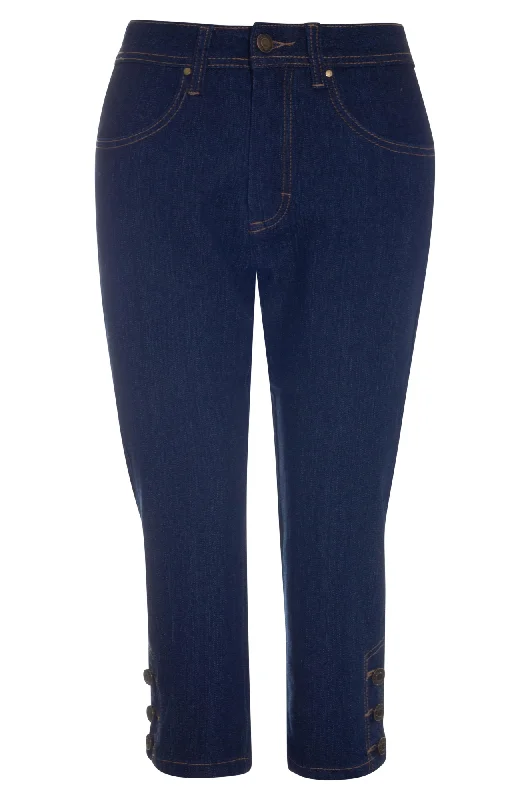 Big Sale Event Wide waistband Mid Calf Jeans | DARK BLUE | 6597AR