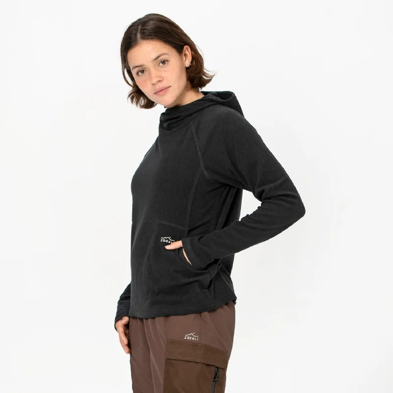 Online Boutiques Womens Air-Grid Fleece Charcoal