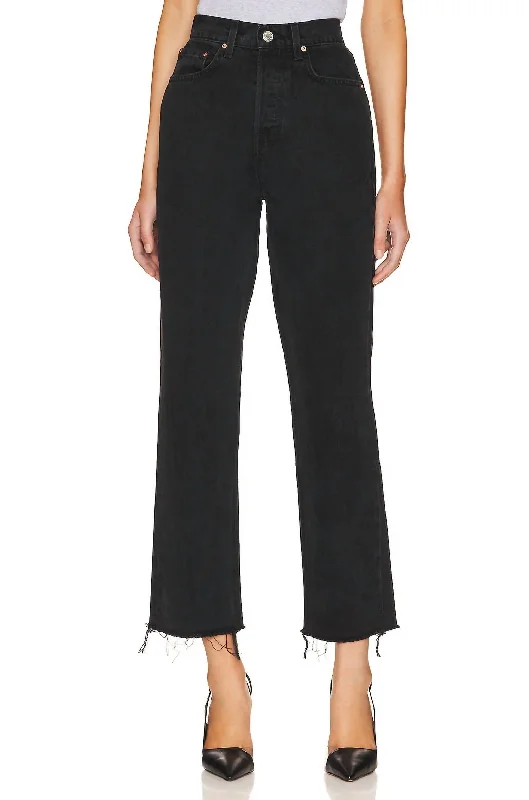 Clothing Brands Cassidy Mid Rise Straght Jeans In East Side Black