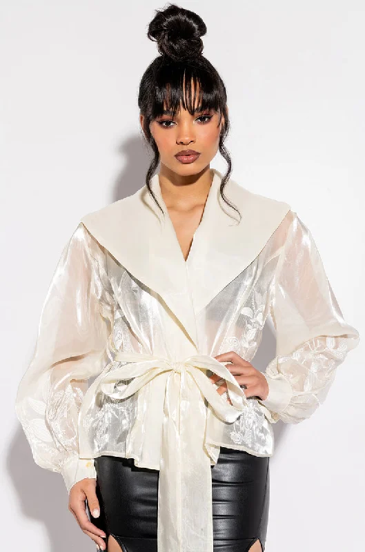 Sustainable Fashion Extravaganza SUMMER DREAMING CHIFFON WRAP JACKET